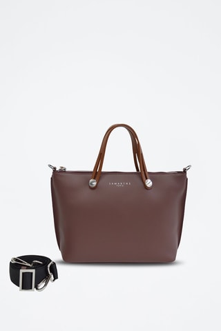 Mala shopper em couro Fidele - Violeta