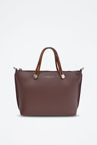 Mala shopper em couro Fidele - Violeta