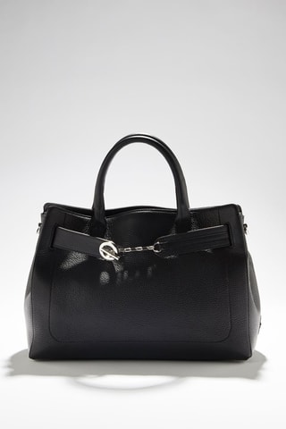 Mala em couro Paris - Preto