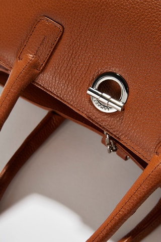 Mala shopper em couro Paris - Castanho