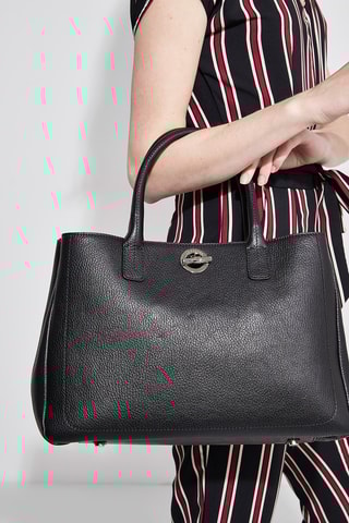 Mala shopper em couro Paris - Preto