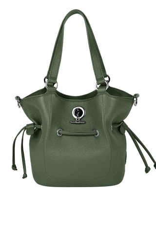 Mala bucket de couro Paris - Verde