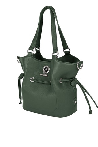 Mala bucket de couro Paris - Verde