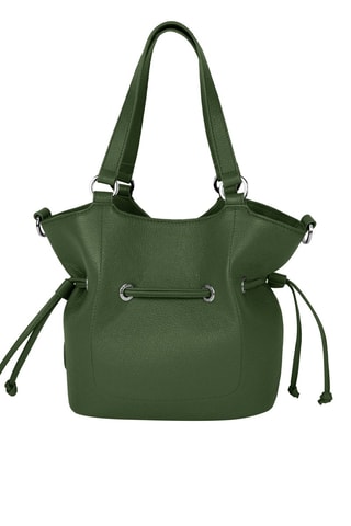 Mala bucket de couro Paris - Verde