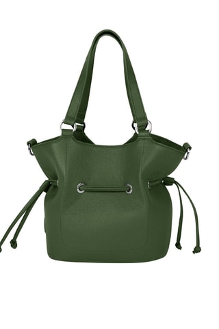 Mala bucket de couro Paris - Verde