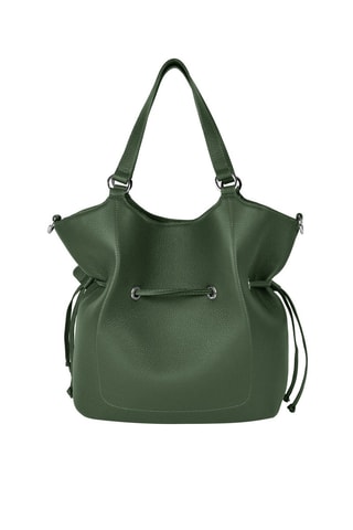 Mala bucket de couro Paris - Verde