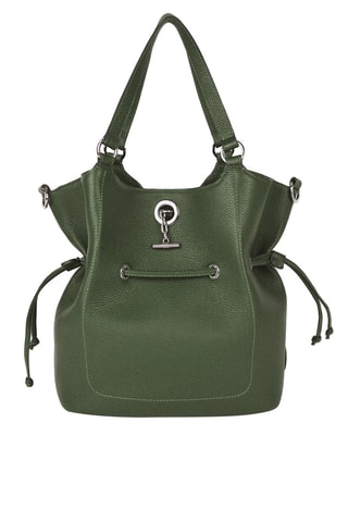 Mala bucket de couro Paris - Verde