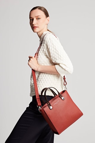 Mala shopper em couro Fidele - Vermelho