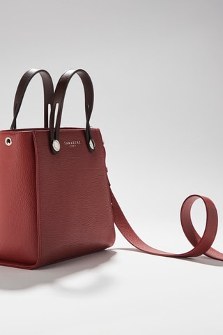 Mala shopper em couro Fidele - Vermelho