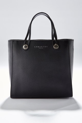 Mala shopper em couro de vitelo Fidèle - Preto