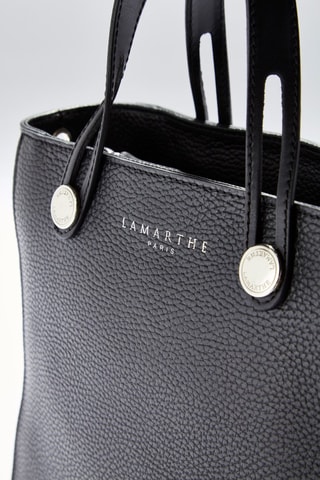 Mala shopper em couro de vitelo Fidèle - Preto