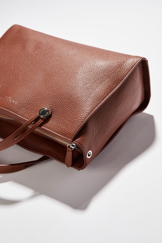 Mala shopper em couro Fidèle - Castanho