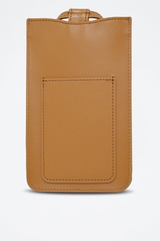 Bolsa de telemóvel de couro Ambre - Camel