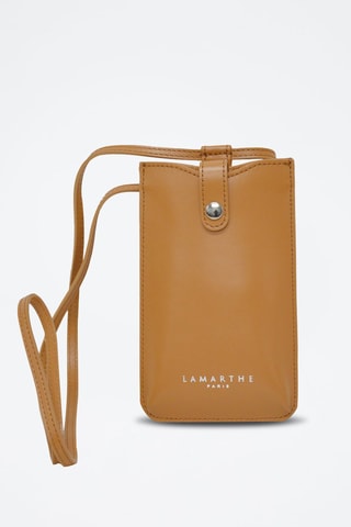 Bolsa de telemóvel de couro Ambre - Camel