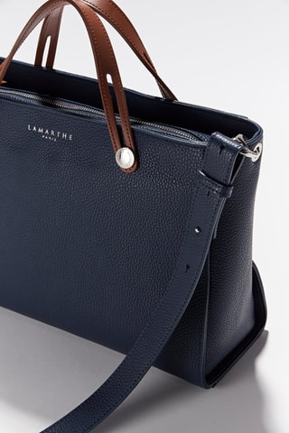 Mala shopper em couro Fidèle - Azul