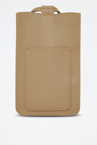 Bolsa de telemóvel de couro Ambre - Toupeira