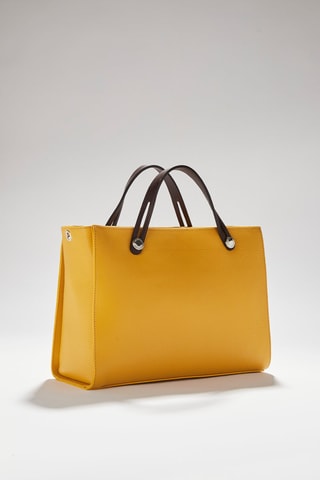 Mala shopper em couro Fidele - Amarelo