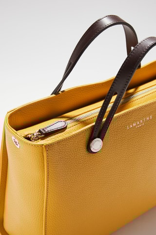 Mala shopper em couro Fidele - Amarelo