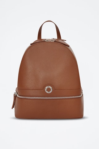 Mochila de couro Select - Castanho