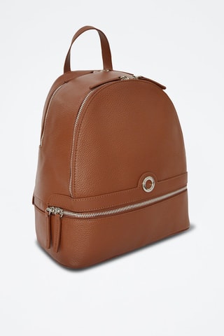 Mochila de couro Select - Castanho