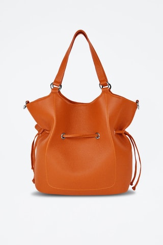 Mala bucket em couro Paris - Laranja