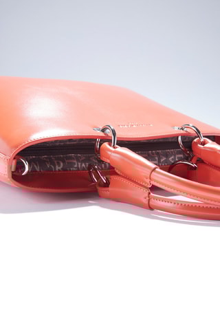 Mala shopper em raspa de couro Caprice - Laranja