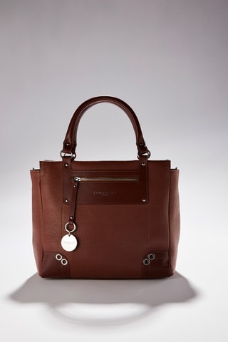 Mala shopper em couro Idole - Castanho