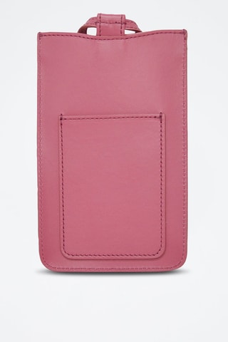 Bolsa de telemóvel de couro Ambre - Rosa