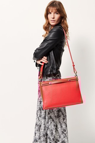 Mala shopper em couro Fidèle - Vermelho