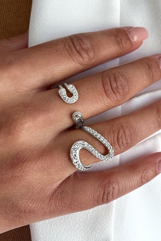 Bague Argent et zircons
