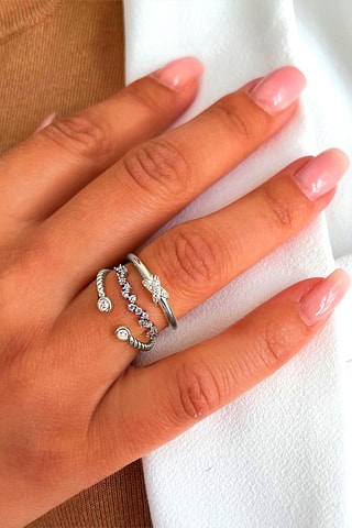 Bague - Argent et zircons