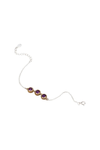 Bracelet - Argent et améthystes