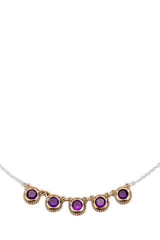 Collier - Argent et améthystes