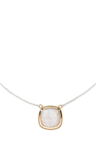 Collier - Argent et pierre de lune