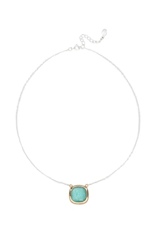 Collier - Argent et amazonite