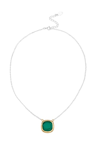 Collier - Argent et onyx