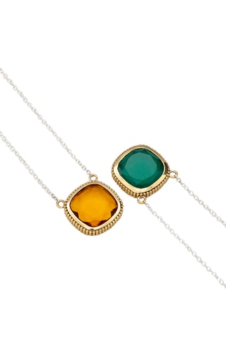 Collier - Argent et onyx