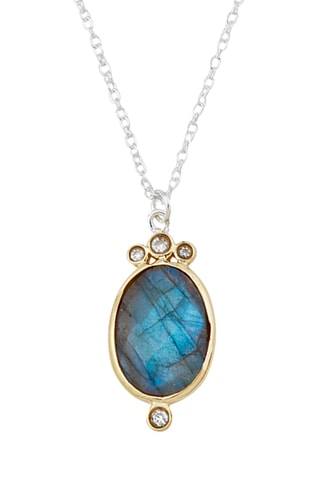 Collier - Argent et labradorite