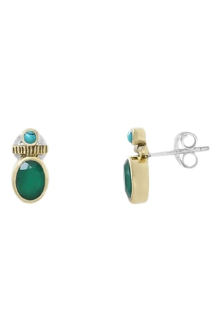Puces - Argent, onyx et turquoise