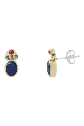 Puces - Argent et lapis-lazuli