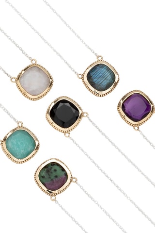 Collier - Argent et labradorite