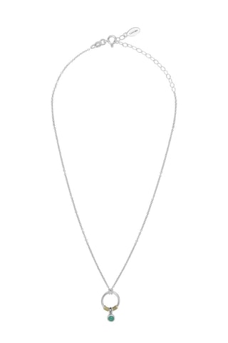 Collier Argent et chrysoprase