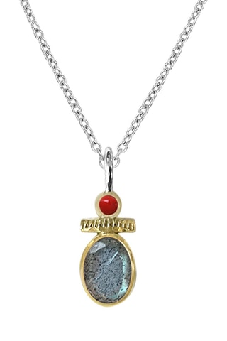 Collier - Argent et labradorite