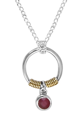 Collier Argent et sillimanite