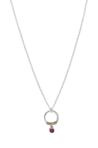 Collier Argent et sillimanite