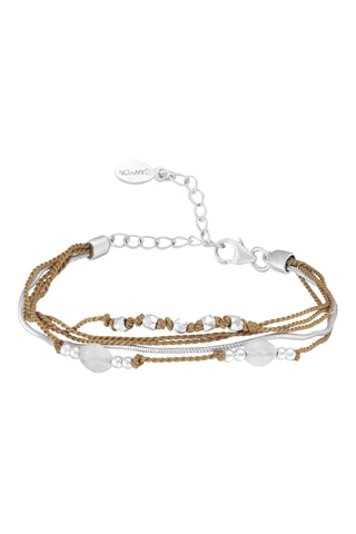 Bracelet multi-rangs - Argent et pierres de lune
