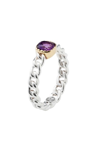 Bague - Argent et améthyste