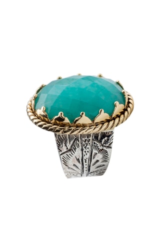Bague - Argent et amazonite