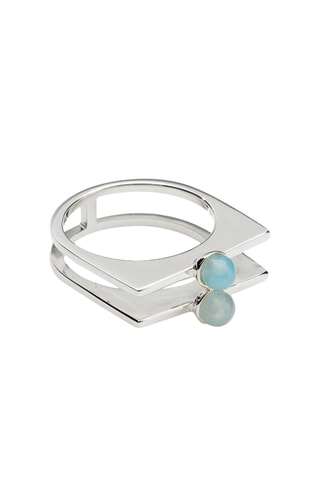 Bague - Argent et calcédoines