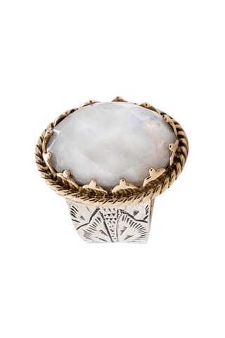 Bague - Argent et pierre de lune